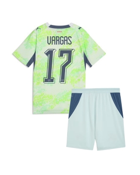 Billige Fotballdrakt Sveits Ruben Vargas #17 Replika Bortedraktsett Barn VM 2026 Kortermet (med bukser)